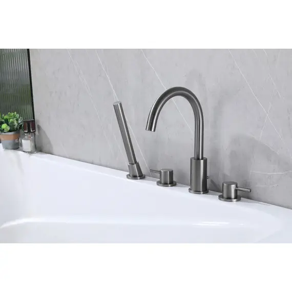 СМЕСИТЕЛЬ ABBER WASSER KREIS AF8113NG НА БОРТ ВАННЫ, НИКЕЛЬ