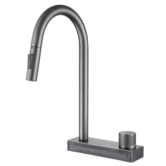 СМЕСИТЕЛЬ ABBER WASSER KREIS AF8114NG ДЛЯ КУХНИ С ВЫДВИЖНОЙ ЛЕЙКОЙ, НИКЕЛЬ