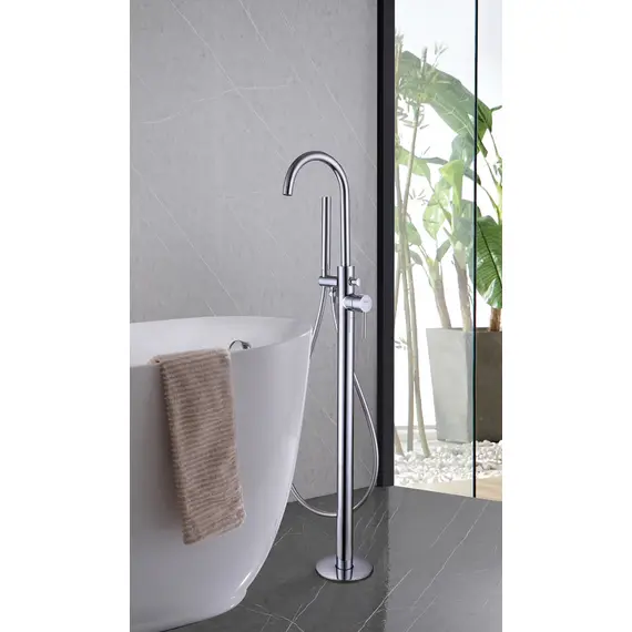 СМЕСИТЕЛЬ ABBER WASSER KREIS AF8115 НАПОЛЬНЫЙ ДЛЯ ВАННЫ, ХРОМ