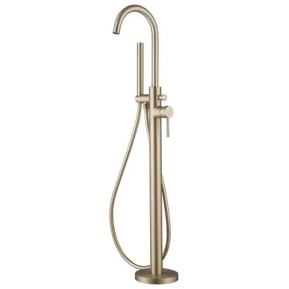 СМЕСИТЕЛЬ ABBER WASSER KREIS AF8115G НАПОЛЬНЫЙ ДЛЯ ВАННЫ, ЗОЛОТО МАТОВОЕ