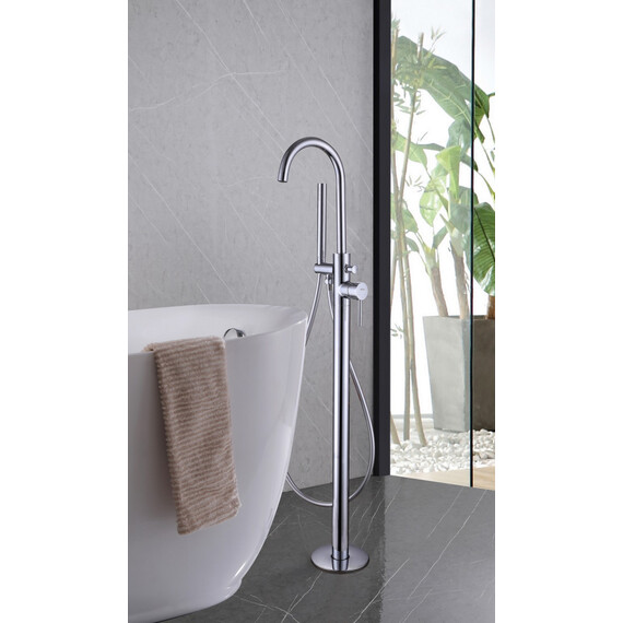 СМЕСИТЕЛЬ ABBER WASSER KREIS AF8115N НАПОЛЬНЫЙ ДЛЯ ВАННЫ, ХРОМ