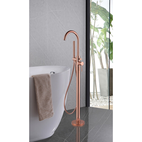 СМЕСИТЕЛЬ ABBER WASSER KREIS AF8115RGN НАПОЛЬНЫЙ ДЛЯ ВАННЫ, РОЗОВОЕ ЗОЛОТО