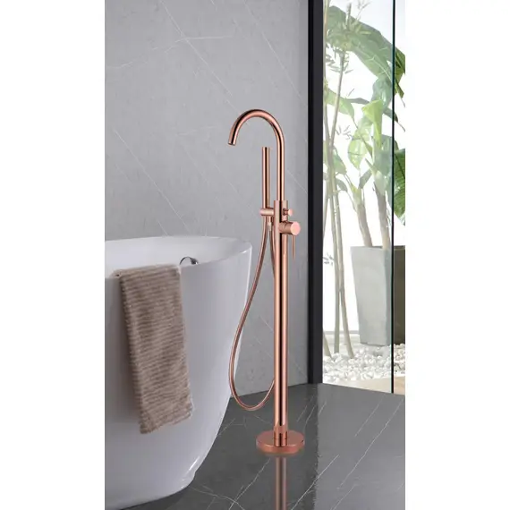 СМЕСИТЕЛЬ ABBER WASSER KREIS AF8115RGN НАПОЛЬНЫЙ ДЛЯ ВАННЫ, РОЗОВОЕ ЗОЛОТО