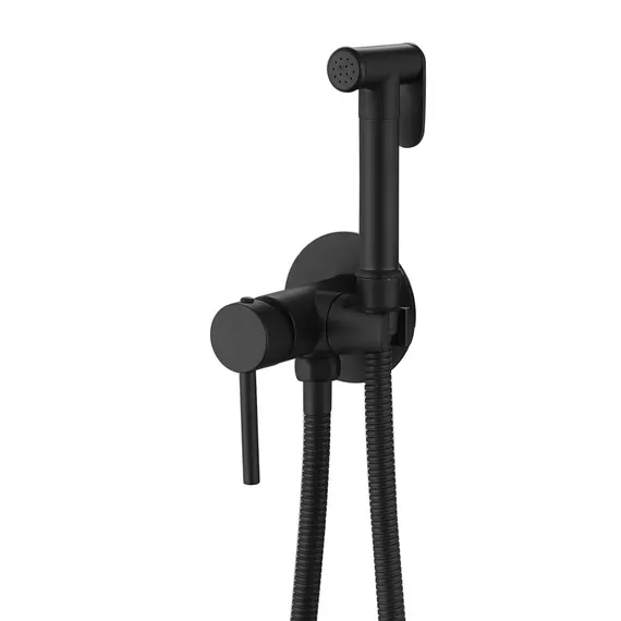 СМЕСИТЕЛЬ ABBER WASSER KREIS AF8125B С ГИГИЕНИЧЕСКИМ ДУШЕМ, ЧЕРНЫЙ МАТОВЫЙ