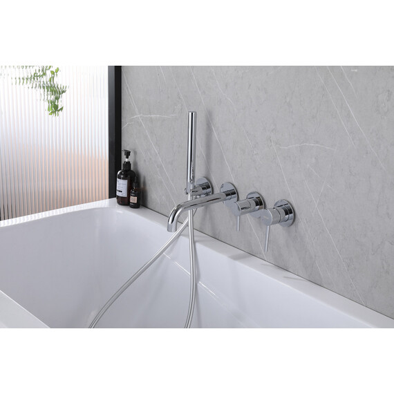 СМЕСИТЕЛЬ ABBER WASSER KREIS AF8130 ДЛЯ ВАННЫ СКРЫТОГО МОНТАЖА, ХРОМ