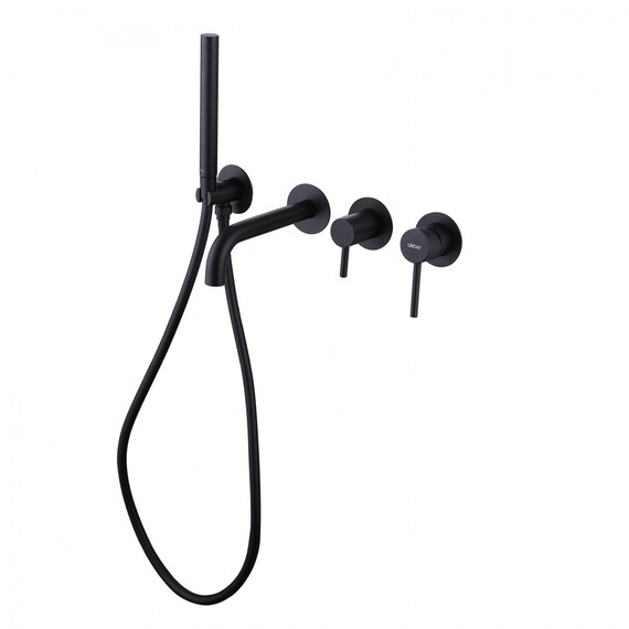 СМЕСИТЕЛЬ ABBER WASSER KREIS AF8130B ДЛЯ ВАННЫ СКРЫТОГО МОНТАЖА, ЧЕРНЫЙ МАТОВЫЙ