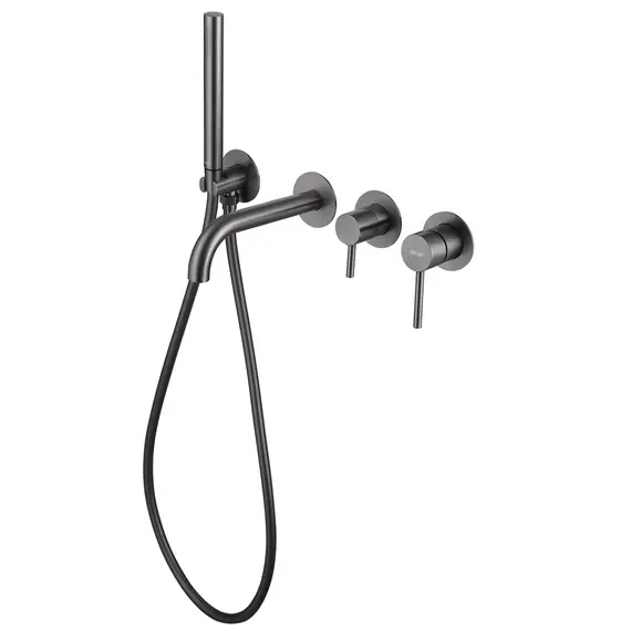 СМЕСИТЕЛЬ ABBER WASSER KREIS AF8130NG ДЛЯ ВАННЫ СКРЫТОГО МОНТАЖА, НИКЕЛЬ