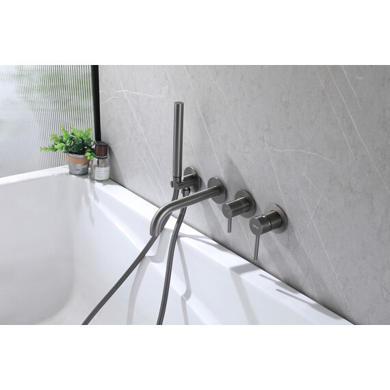 СМЕСИТЕЛЬ ABBER WASSER KREIS AF8130NG ДЛЯ ВАННЫ СКРЫТОГО МОНТАЖА, НИКЕЛЬ