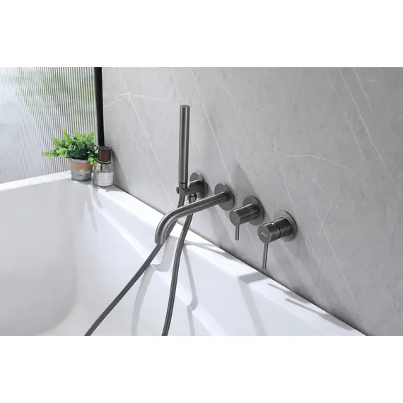 СМЕСИТЕЛЬ ABBER WASSER KREIS AF8130NG ДЛЯ ВАННЫ СКРЫТОГО МОНТАЖА, НИКЕЛЬ