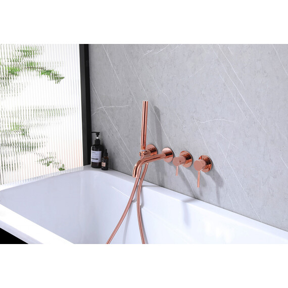 СМЕСИТЕЛЬ ABBER WASSER KREIS AF8130RG ДЛЯ ВАННЫ СКРЫТОГО МОНТАЖА, РОЗОВОЕ ЗОЛОТО