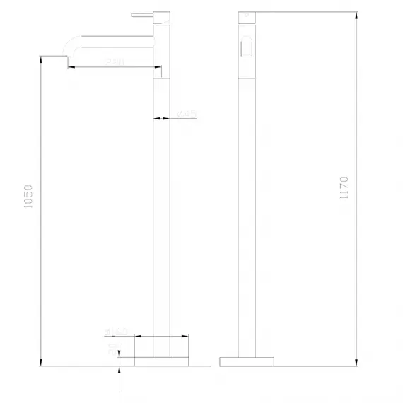 СМЕСИТЕЛЬ ABBER WASSER KREIS AF8140RG НАПОЛЬНЫЙ ДЛЯ РАКОВИНЫ, РОЗОВОЕ ЗОЛОТО