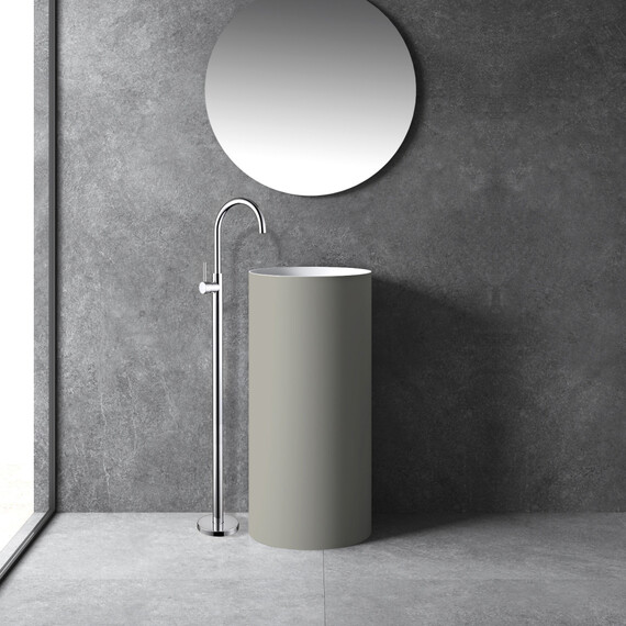 СМЕСИТЕЛЬ ABBER WASSER KREIS AF8141 НАПОЛЬНЫЙ ДЛЯ РАКОВИНЫ, ХРОМ