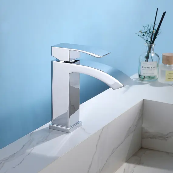 СМЕСИТЕЛЬ ABBER WASSERFALL AF8610 ДЛЯ РАКОВИНЫ, ХРОМ