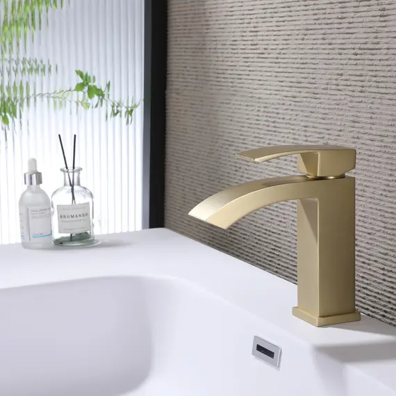 СМЕСИТЕЛЬ ABBER WASSERFALL AF8610G ДЛЯ РАКОВИНЫ, ЗОЛОТО МАТОВОЕ