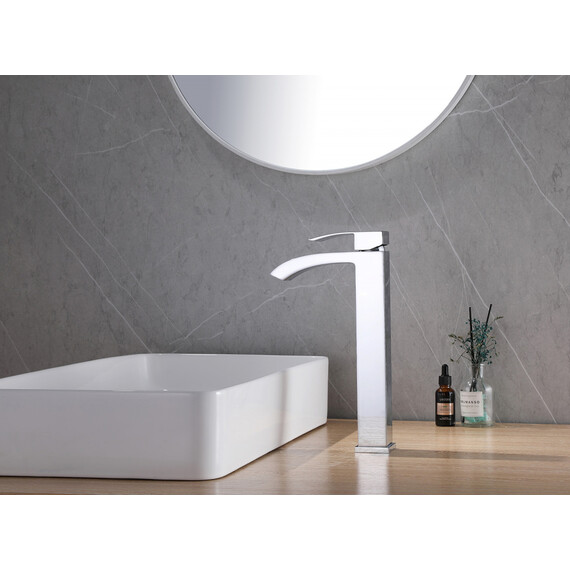 СМЕСИТЕЛЬ ABBER WASSERFALL AF8611 ДЛЯ НАКЛАДНОЙ РАКОВИНЫ, ХРОМ