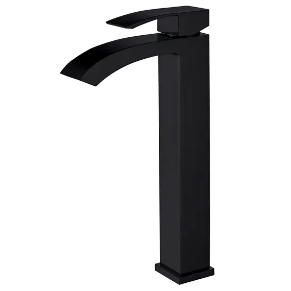 СМЕСИТЕЛЬ ABBER WASSERFALL AF8611B ДЛЯ НАКЛАДНОЙ РАКОВИНЫ, ЧЕРНЫЙ МАТОВЫЙ