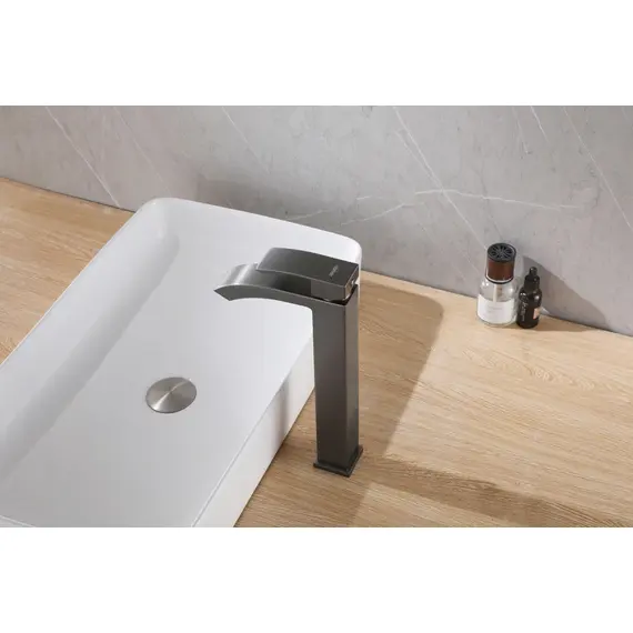 СМЕСИТЕЛЬ ABBER WASSERFALL AF8611NG ДЛЯ НАКЛАДНОЙ РАКОВИНЫ, НИКЕЛЬ