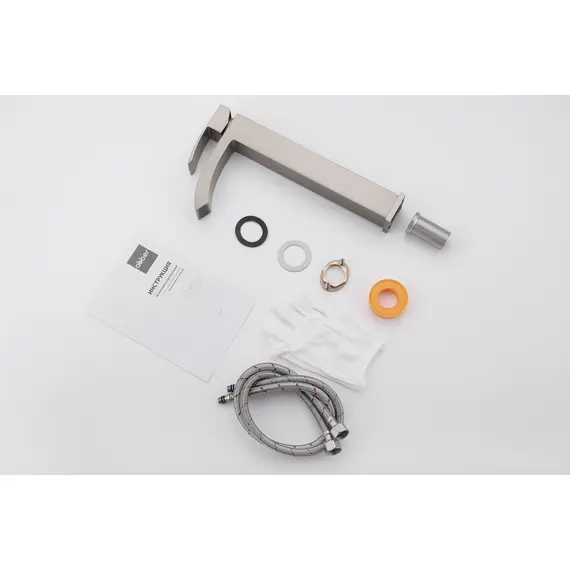 СМЕСИТЕЛЬ ABBER WASSERFALL AF8611SP ДЛЯ НАКЛАДНОЙ РАКОВИНЫ, САТИН