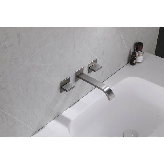 СМЕСИТЕЛЬ ABBER WASSERFALL AF8612NG ДЛЯ РАКОВИНЫ СКРЫТОГО МОНТАЖА, НИКЕЛЬ