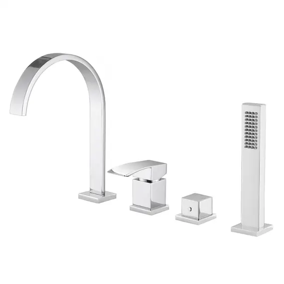 СМЕСИТЕЛЬ ABBER WASSERFALL AF8613 НА БОРТ ВАННЫ, ХРОМ