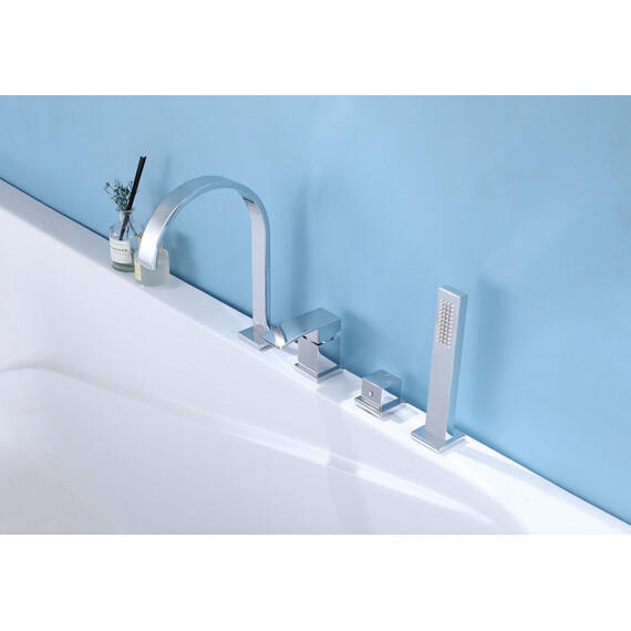 СМЕСИТЕЛЬ ABBER WASSERFALL AF8613 НА БОРТ ВАННЫ, ХРОМ