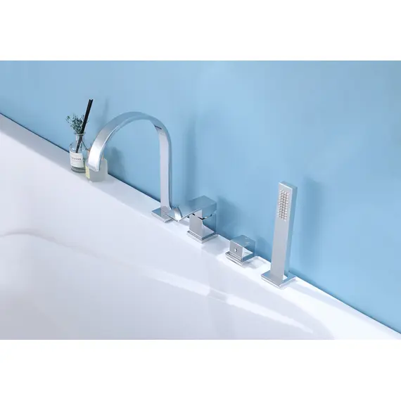 СМЕСИТЕЛЬ ABBER WASSERFALL AF8613 НА БОРТ ВАННЫ, ХРОМ