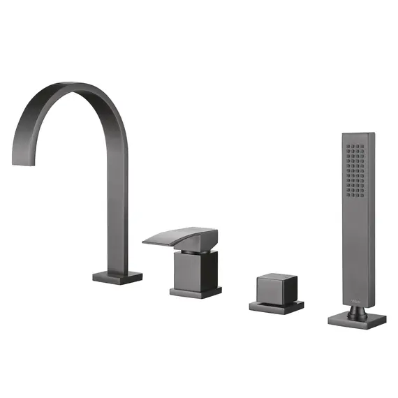 СМЕСИТЕЛЬ ABBER WASSERFALL AF8613NG НА БОРТ ВАННЫ, НИКЕЛЬ