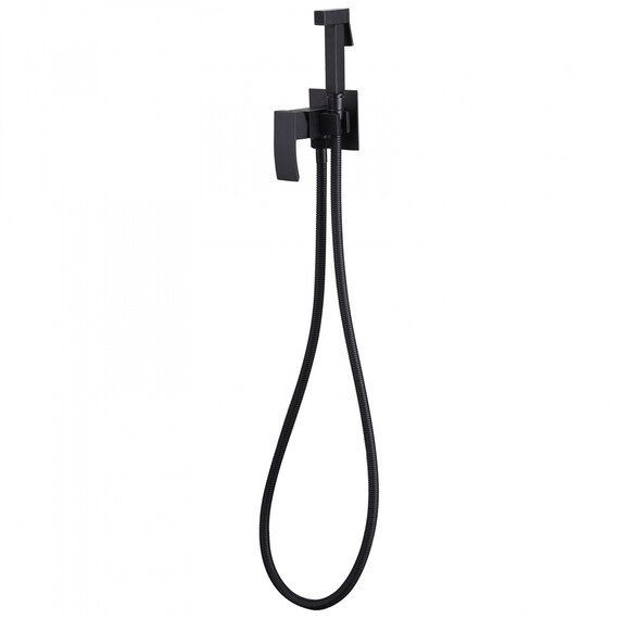 СМЕСИТЕЛЬ ABBER WASSERFALL AF8625B С ГИГИЕНИЧЕСКИМ ДУШЕМ, ЧЕРНЫЙ МАТОВЫЙ