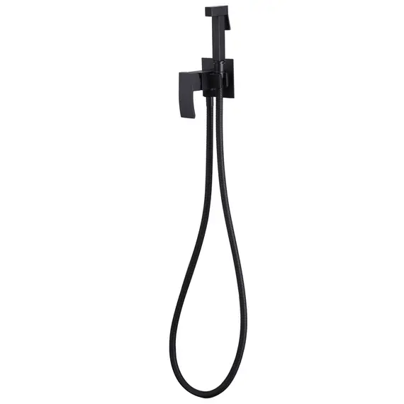 СМЕСИТЕЛЬ ABBER WASSERFALL AF8625B С ГИГИЕНИЧЕСКИМ ДУШЕМ, ЧЕРНЫЙ МАТОВЫЙ