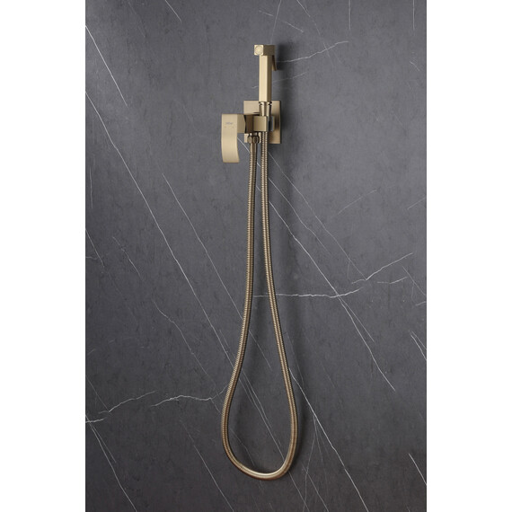 СМЕСИТЕЛЬ ABBER WASSERFALL AF8625G С ГИГИЕНИЧЕСКИМ ДУШЕМ, ЗОЛОТО МАТОВОЕ