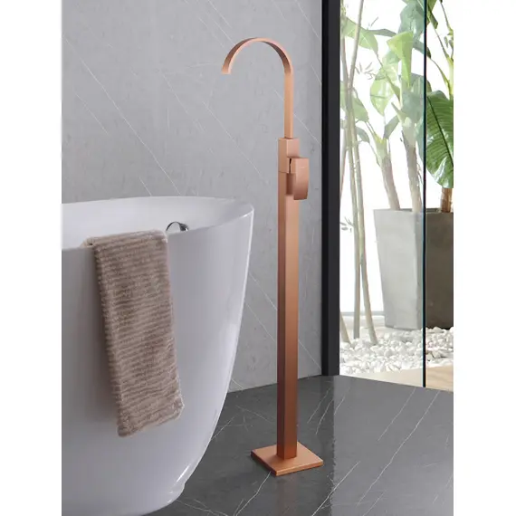 СМЕСИТЕЛЬ ABBER WASSERFALL AF8640MRG НАПОЛЬНЫЙ ДЛЯ РАКОВИНЫ, РОЗОВОЕ ЗОЛОТО МАТОВОЕ