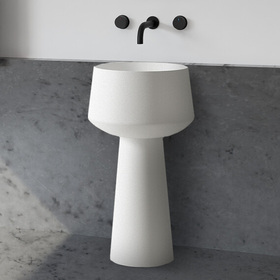 РАКОВИНА ОТДЕЛЬНОСТОЯЩАЯ ABBER STEIN AS2508 БЕЛАЯ МАТОВАЯ