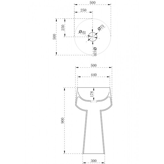 РАКОВИНА ОТДЕЛЬНОСТОЯЩАЯ ABBER STEIN AS2508 БЕЛАЯ МАТОВАЯ