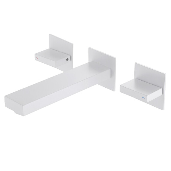 СМЕСИТЕЛЬ ABBER DAHEIM AF82122W ДЛЯ РАКОВИНЫ СКРЫТОГО МОНТАЖА, БЕЛЫЙ МАТОВЫЙ