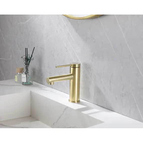 СМЕСИТЕЛЬ ABBER EMOTION AF8810G ДЛЯ РАКОВИНЫ, ЗОЛОТО МАТОВОЕ