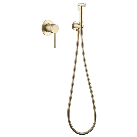 СМЕСИТЕЛЬ ABBER EMOTION AF8825G С ГИГИЕНИЧЕСКИМ ДУШЕМ, ЗОЛОТО МАТОВОЕ