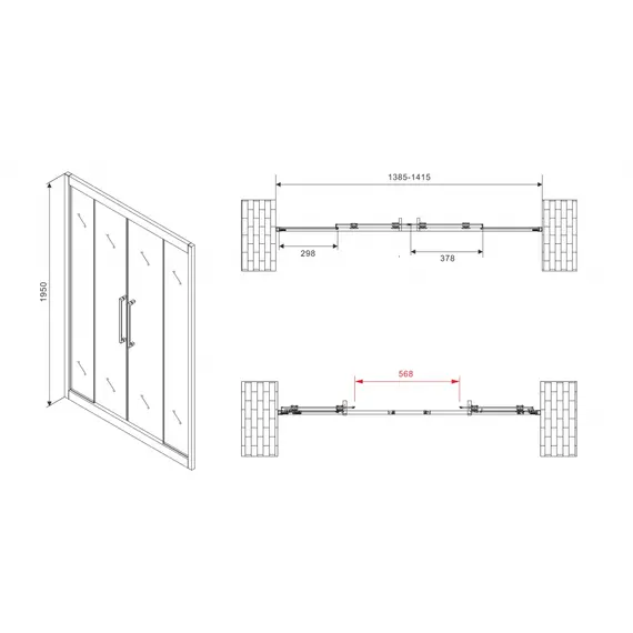 ДУШЕВАЯ ДВЕРЬ ABBER SCHWARZER DIAMANT AG33140BH