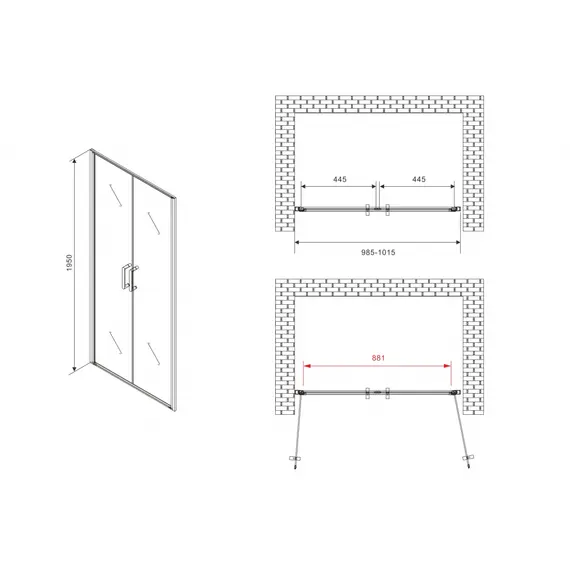 ДУШЕВАЯ ДВЕРЬ ABBER SONNENSTRAND AG04100BC