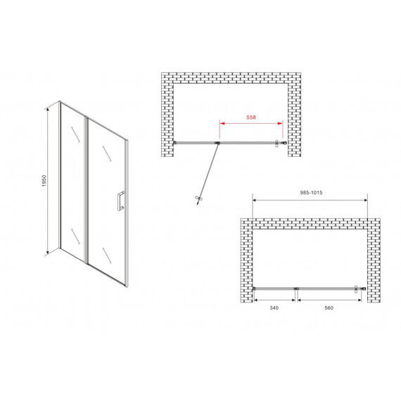 ДУШЕВАЯ ДВЕРЬ ABBER SONNENSTRAND AG04100BS