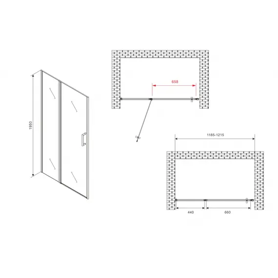 ДУШЕВАЯ ДВЕРЬ ABBER SONNENSTRAND AG04120S
