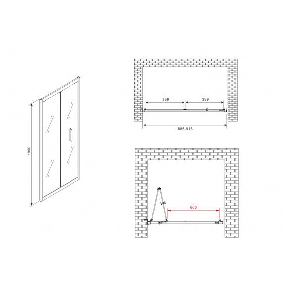 ДУШЕВАЯ ДВЕРЬ ABBER SONNENSTRAND AG07090B
