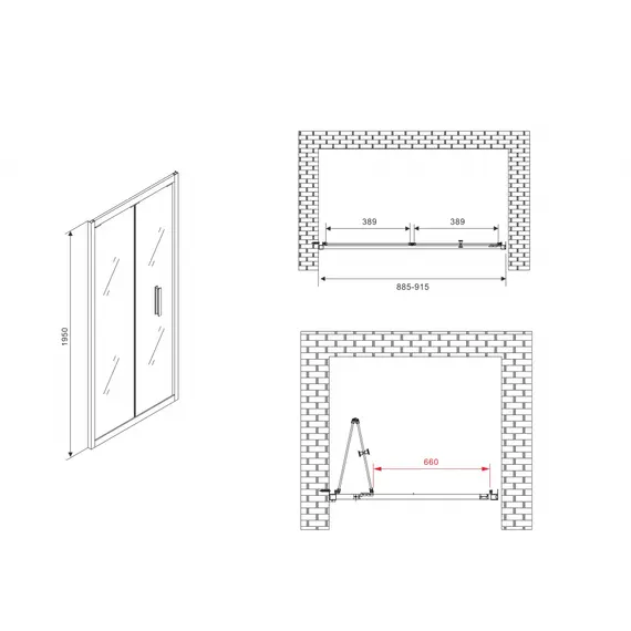 ДУШЕВАЯ ДВЕРЬ ABBER SONNENSTRAND AG07090B