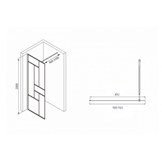 ДУШЕВАЯ ПЕРЕГОРОДКА ABBER IMMER OFFEN AG63090B