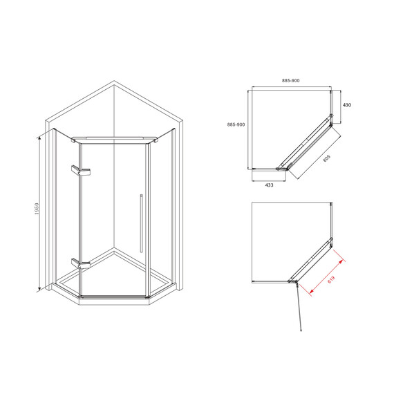 ДУШЕВОЙ УГОЛОК ABBER EWIGES WASSER AG05090B
