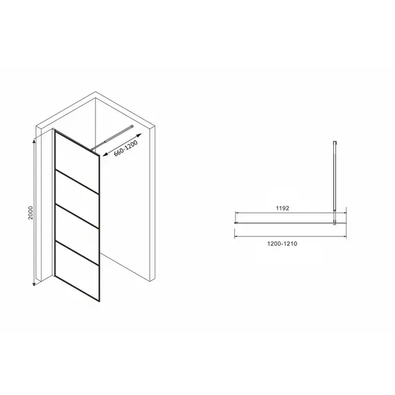 ДУШЕВАЯ ПЕРЕГОРОДКА ABBER IMMER OFFEN AG65120B