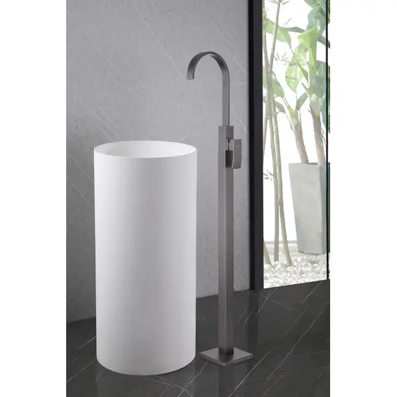 СМЕСИТЕЛЬ ABBER WASSERFALL AF8640NG НАПОЛЬНЫЙ ДЛЯ РАКОВИНЫ, НИКЕЛЬ