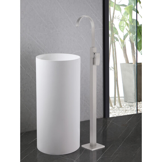 СМЕСИТЕЛЬ ABBER WASSERFALL AF8640SP НАПОЛЬНЫЙ ДЛЯ РАКОВИНЫ, САТИН