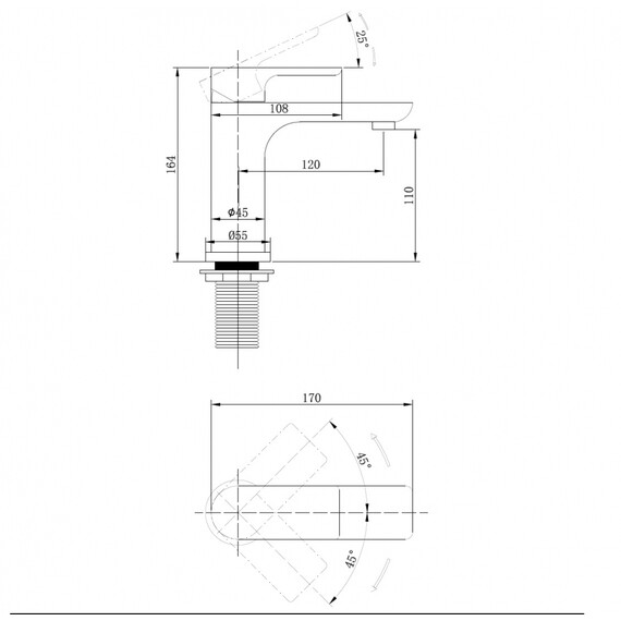 СМЕСИТЕЛЬ ABBER WEISS INSEL AF8010FW ДЛЯ РАКОВИНЫ, БЕЛЫЙ МАТОВЫЙ