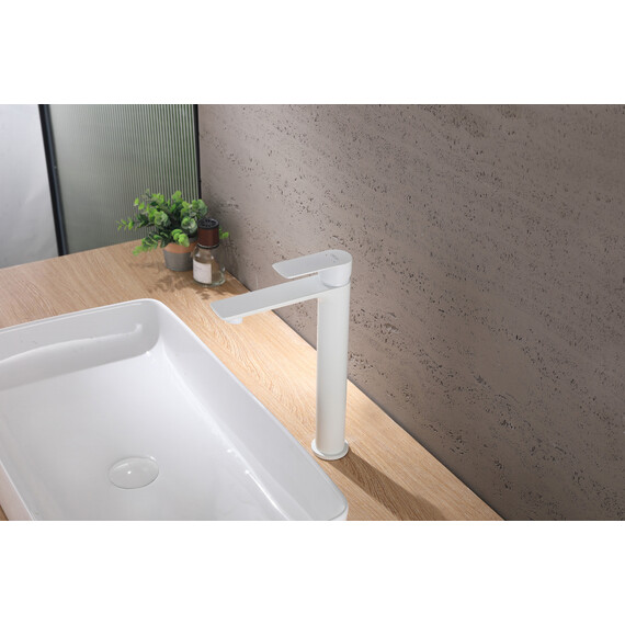 СМЕСИТЕЛЬ ABBER WEISS INSEL AF8011FW ДЛЯ РАКОВИНЫ, БЕЛЫЙ МАТОВЫЙ