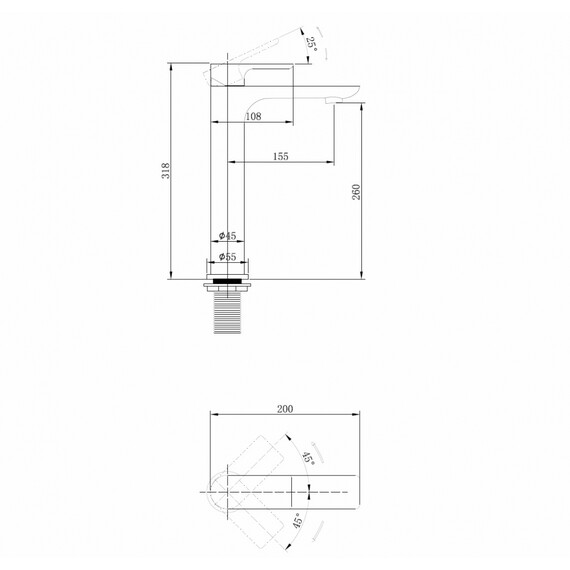 СМЕСИТЕЛЬ ABBER WEISS INSEL AF8011FW ДЛЯ РАКОВИНЫ, БЕЛЫЙ МАТОВЫЙ